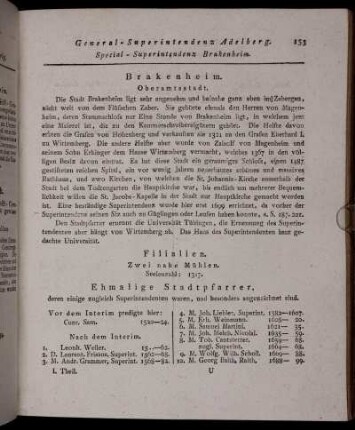 Special-Superintendenz Brakenheim.