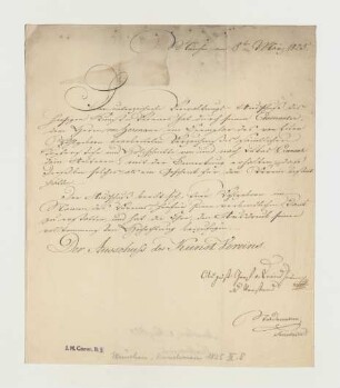 Brief von Kunstverein (München) an Joseph Heller