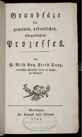 Grundsäze des gemeinen, ordentlichen, bürgerlichen Prozesses