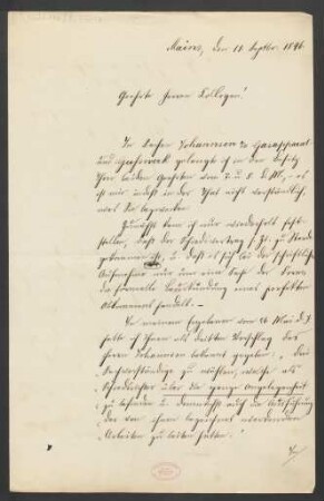 Brief an Jakob Josef Zuckmayer und Jakob Josef Zuckmayer : 11.09.1896