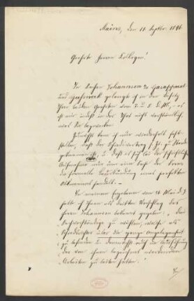 Brief an Jakob Josef Zuckmayer und Jakob Josef Zuckmayer : 11.09.1896