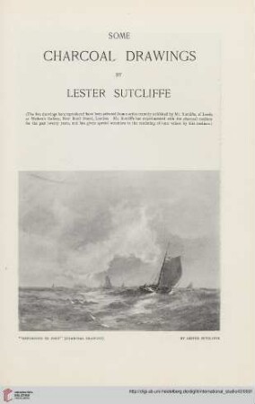 42.1910 = Nr. 165: Some charcoal drawings by Lester Sutcliffe