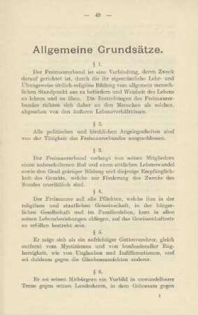 Allgemeine Grundsätze