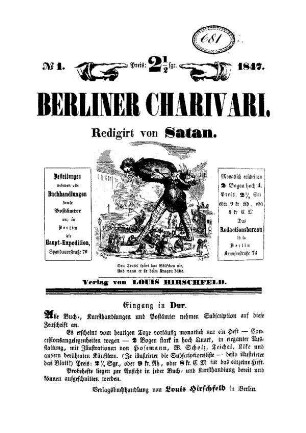 Berliner Charivari. N[umer]o 1.