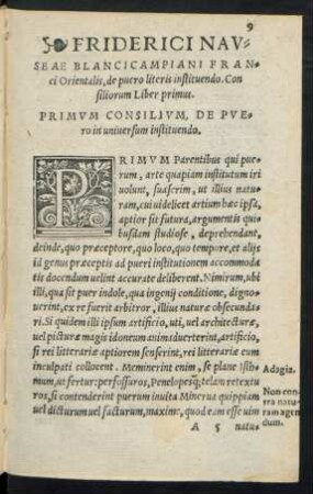 Primum Consilium ...