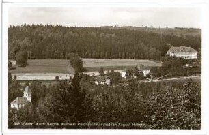 Bad Elster. Katholische Kirche, Kurheim Reichsbahn, Friedrich-August-Heim