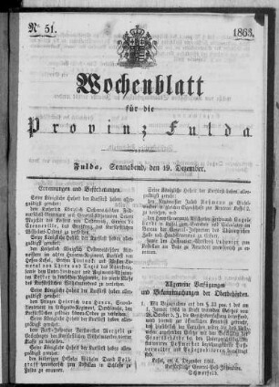 Nr. 51, Ausgabe vom 19. Dezember 1863