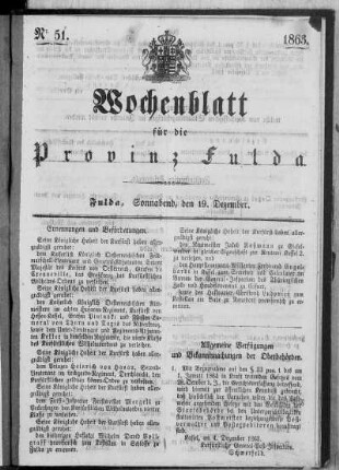 Nr. 51, Ausgabe vom 19. Dezember 1863