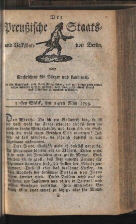 21stes Stück, den 24ten May 1799