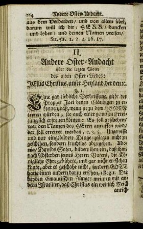 II. Andere Oster-Andacht