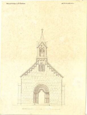 Gärtner, Friedrich von; Heilsbronn; Münsterkirche - Aufriss