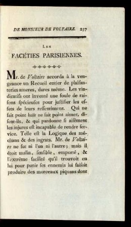 Les Facéties Parisiennes.