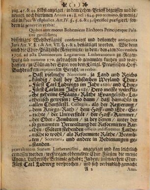 Praeliminaris Deductio juris et facti in causa bonorum ecclesiasticorum ac redituum Palatinorum
