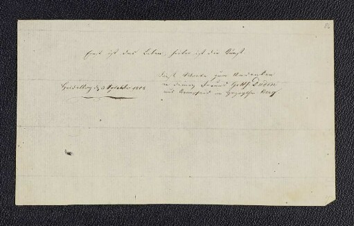 Gottfried Duden. – Heidelberg, 03.09.1808
