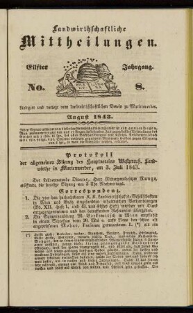 Eilfter Jahrgang. No. 8.