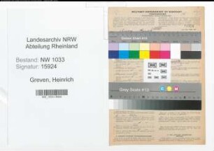 Entnazifizierung Heinrich Greven , geb. 13.11.1903 (Polizeimeister)