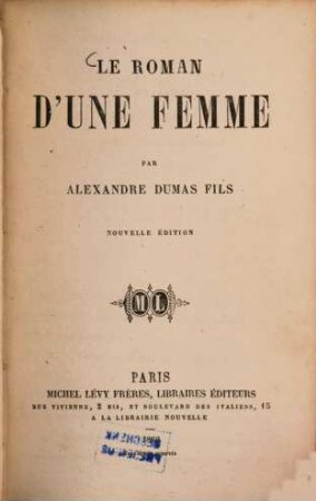 Le roman d'une femme