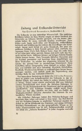 Zeitung und Erdkunde-Unterricht
