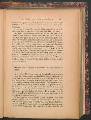 Obstáculos que se oponen al desarrollo de la afición por la lectura