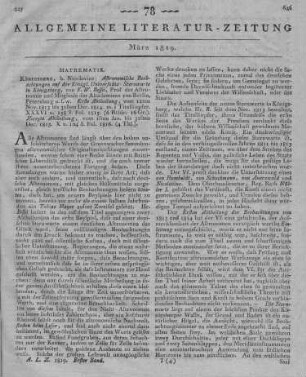 Bessel, F. W.: Astronomische Beobachtungen auf der Königlichen Universitäts-Sternwarte in Königsberg. Abt. 1-2. Königsberg: Nicolovius 1813-16