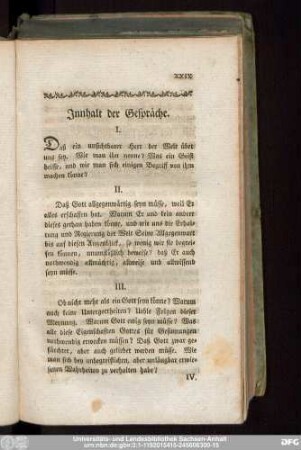 Inhalt der Gespräche.