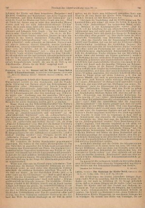 744-745 [Rezension] Lutze, Hermann, Das Mysterium der Kirche Christi