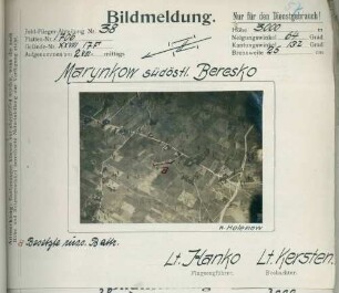 Foto der Gegend um Marynkow südöstlich von Beresko [Beres'k] (Luftbild)