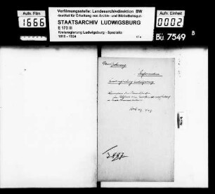 Übernahme der Vizinalstraße von Sulzbach über Murrhardt nach Gaildorf in Staatsadministration