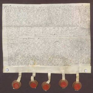 Instrumentum cautionis Grafen Franz Georg von Schönborn.