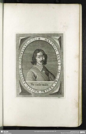 Matthias Rentz, Sac: Caes: Regiaeq[ue] Maiest: Equitum Colonellus Ao. 1649.