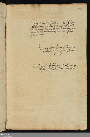 Copia scriptorum Dominorum Philippi Melanthonis, et Pauli Eberi