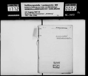 Ornstein, Dr. Max, Facharzt in Karlsruhe, Erna Mannheimer geb. Ornstein in Frankfurt am Main und Elsa Wertheimer geb. Ornstein in Amsterdam Käufer: Dr. Hugo Hofmman, Med. Rat Witwe Lina geb. Klose in Karlsruhe Lagerbuch-Nr. 141 und 142 Karlsruhe