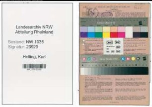 Entnazifizierung Karl Helling , geb. 24.02.1902 (Kaufmaennischer Angestellter,)