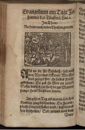 Evangelium am Tage Johannis des Täuffers/ Luc. 1.