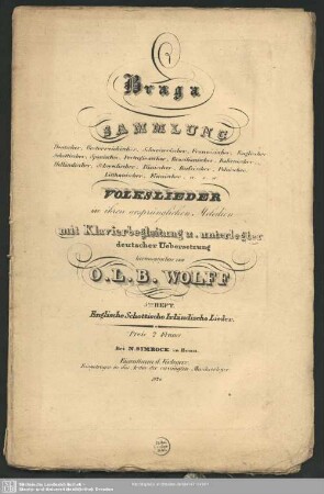 5: 5tes Heft. Englische, Schottische, Irländische Lieder