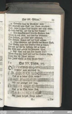 Der XV. Psalm. 25.