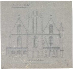 Westgiebel, St. Lambertuskirche zu Düsseldorf
