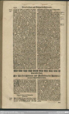 Das eilffte Buch Der Kirchen-Historien und Geschichten der Märtyrer, an unterschiedlichen Orten