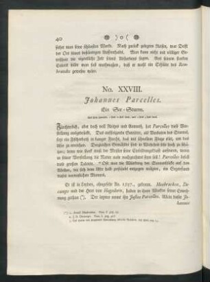 No. XXVIII. Johannes Parcelles. Ein See-Sturm