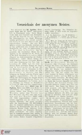 Verzeichnis der anonymen Meister