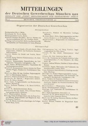 Mittteilungen der Deutschen Gewerbeschau München