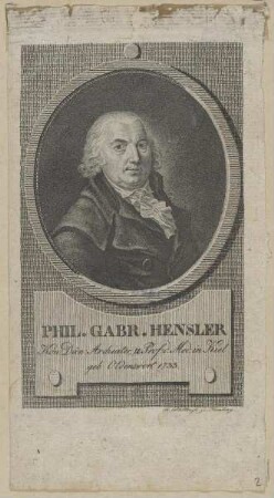 Bildnis des Phil. Gabr. Hensler