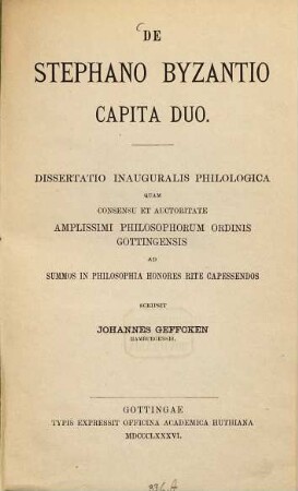 De Stephano Byzantio capita duo