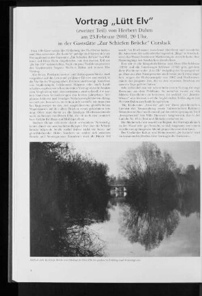 Vortrag "Lütt Elv"