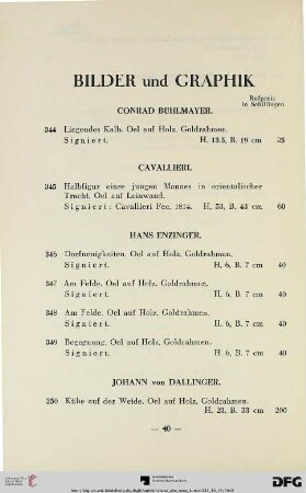 Bilder und Graphik (Nr. 344-403)