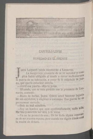 Capítulo LXVIII - Novedad en el frente