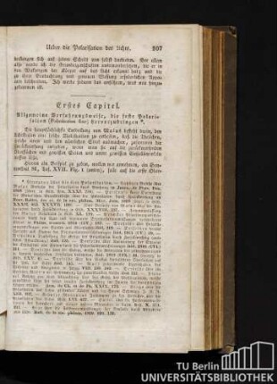 Erstes Capitel. Allgemeine Verfahrensweise, die feste Polarisation (Polarisation fixe) hervorzubringen.