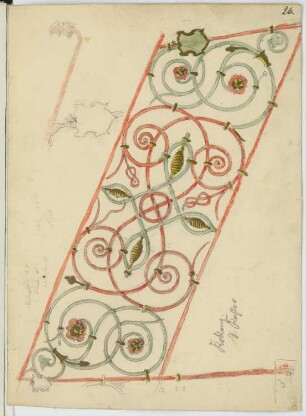 St. Kastor, Koblenz: Detail (aus: Skizzen- und Fotoalbum 19)