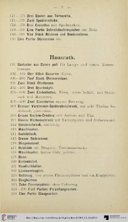 Hausrath (Nr. 191-270)