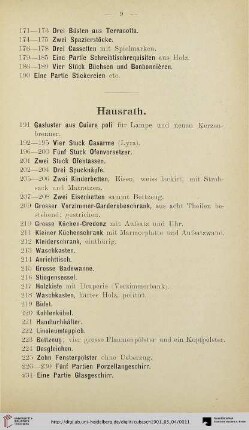Hausrath (Nr. 191-270)